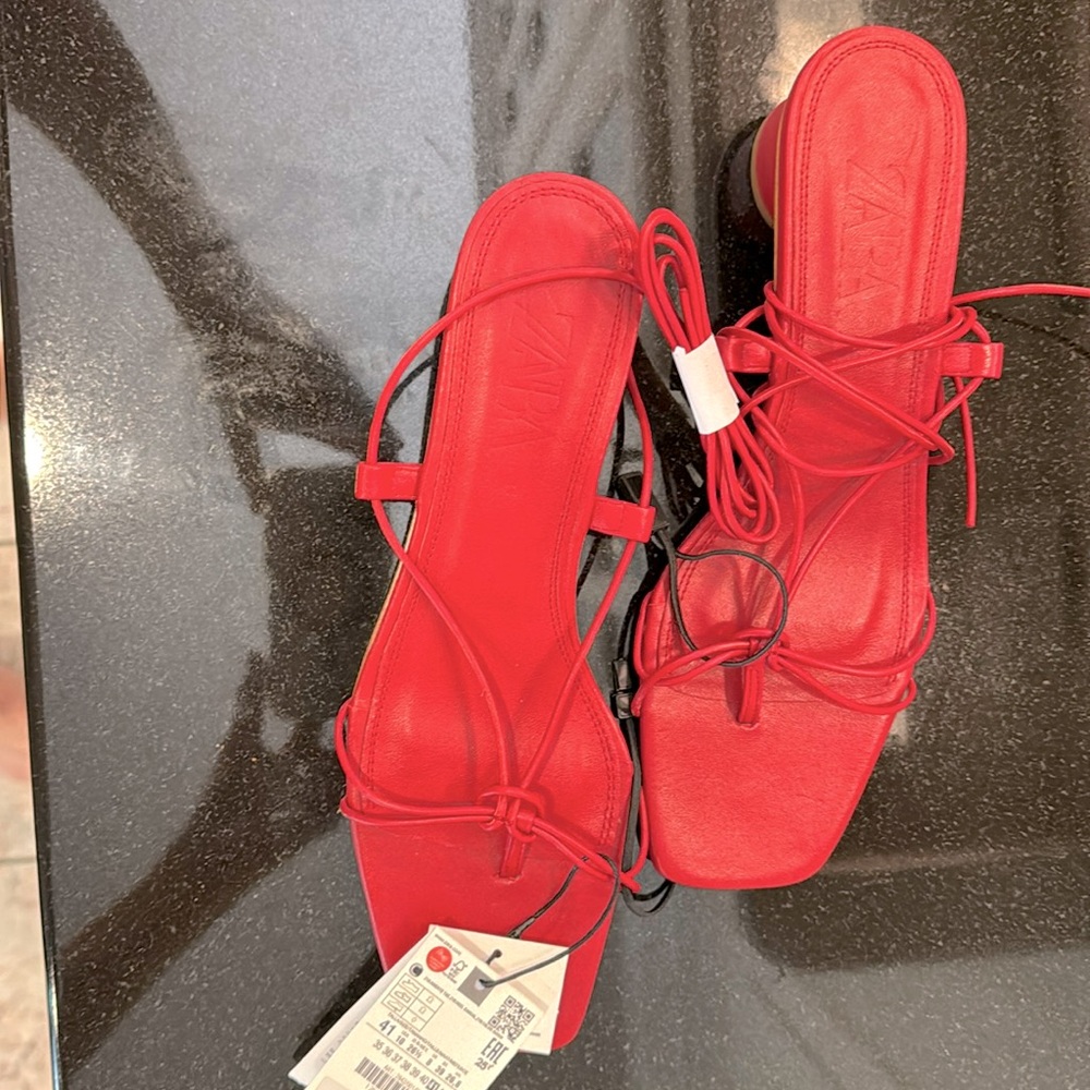 Zara sandals brand new with tags.  Never worn.  Size 41 ( 10)